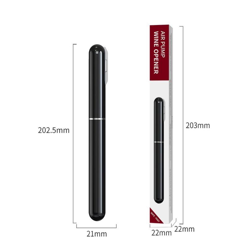 2-in-1 Luftpumpe Weinöffner Tragbar Stiftform ABS-Kunststoff Stift Luftdruck Rotwein Korkenzieher Küchenwerkzeuge Zubehör