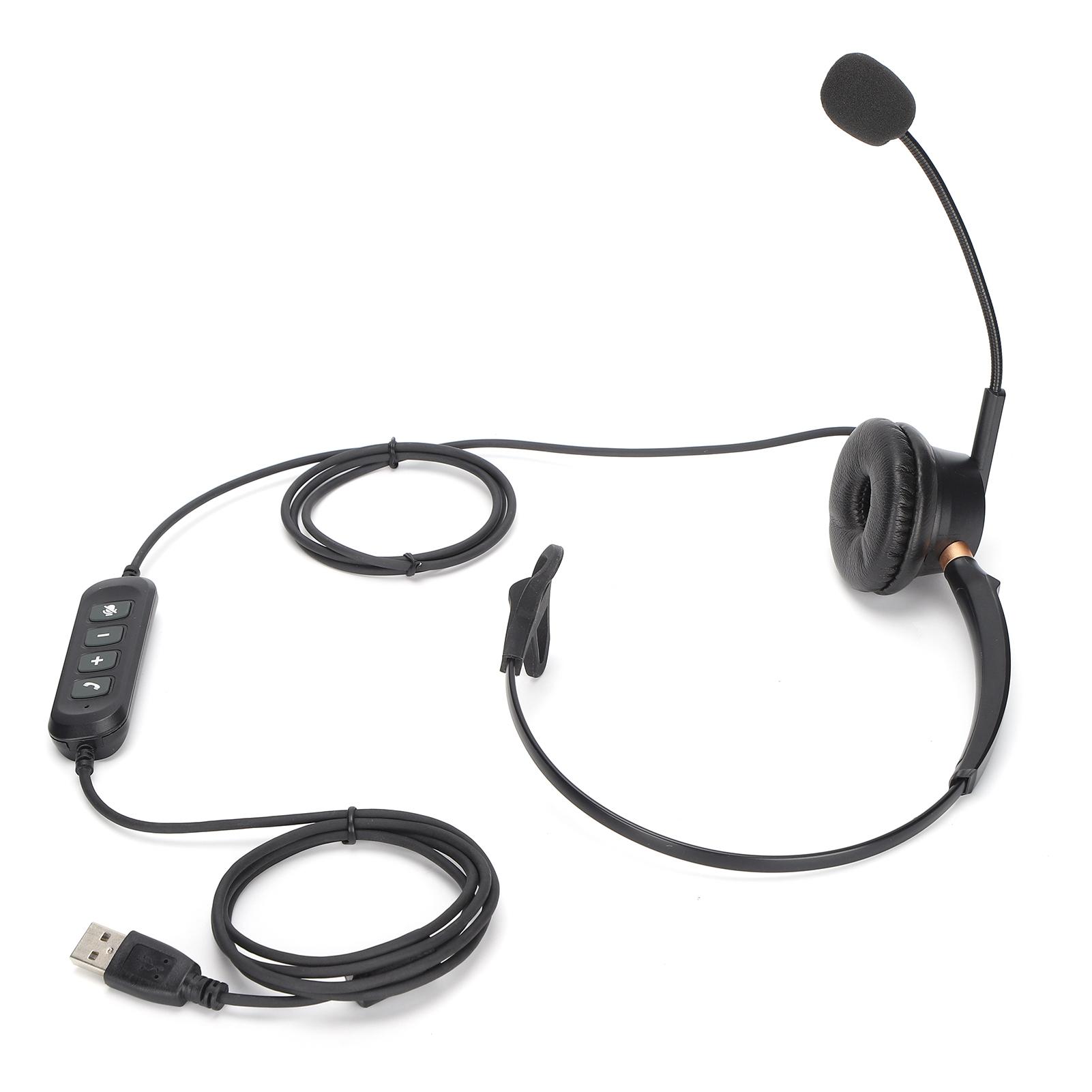 

Telephone Headset SingeEar Office USB Telephone Headset with Microphone and Audio Control