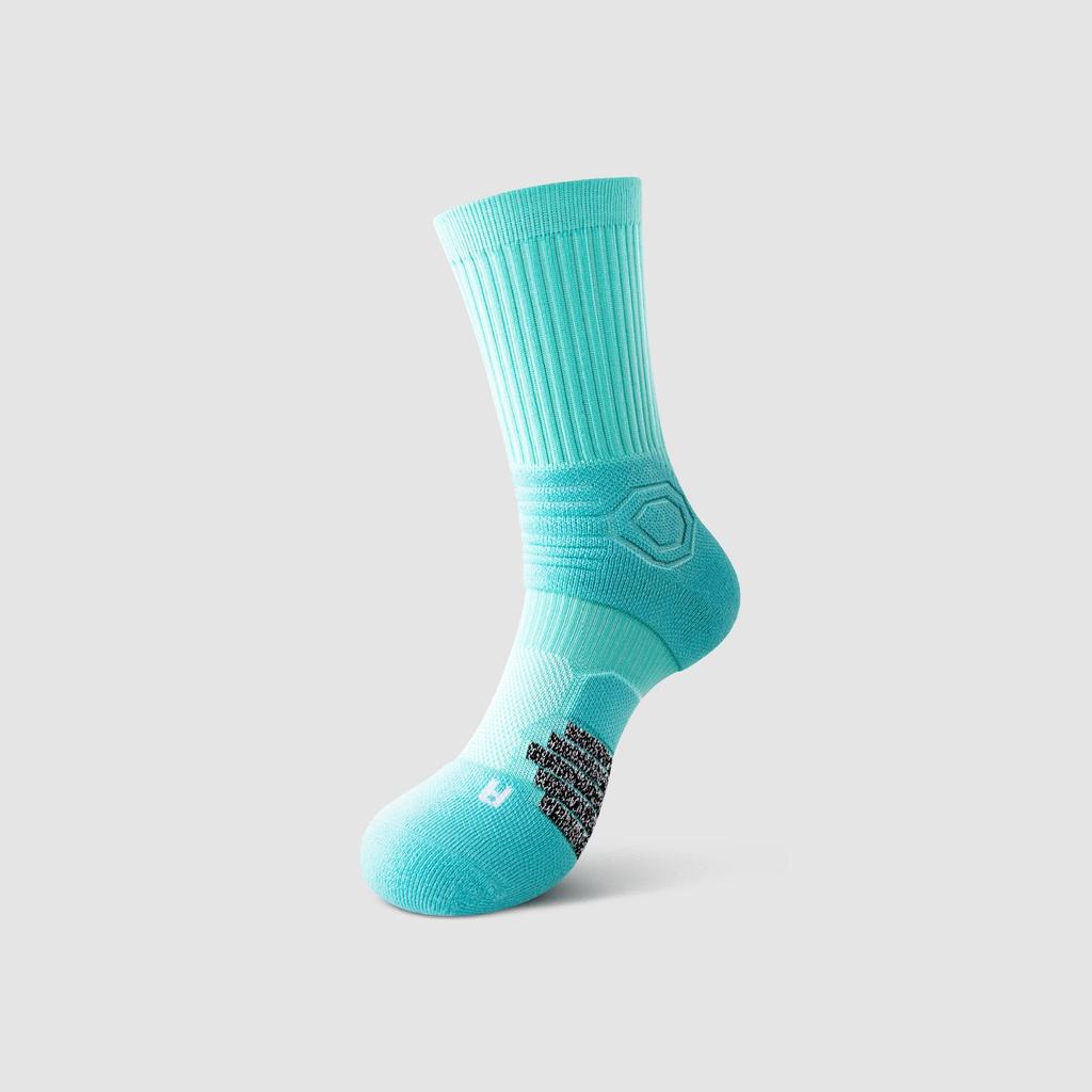 Men's Over-the-Calf Thick Terry Sports Socks for Basketball, Marathon, Running & Badminton.