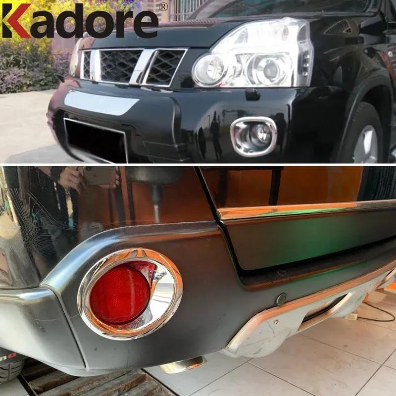 Front Rear Fog Light Lamp Cover Trim For Nissan X-Trail 2008 2009 2010 2011 Chrome Car Accessories Foglight Trims (Not For T31)