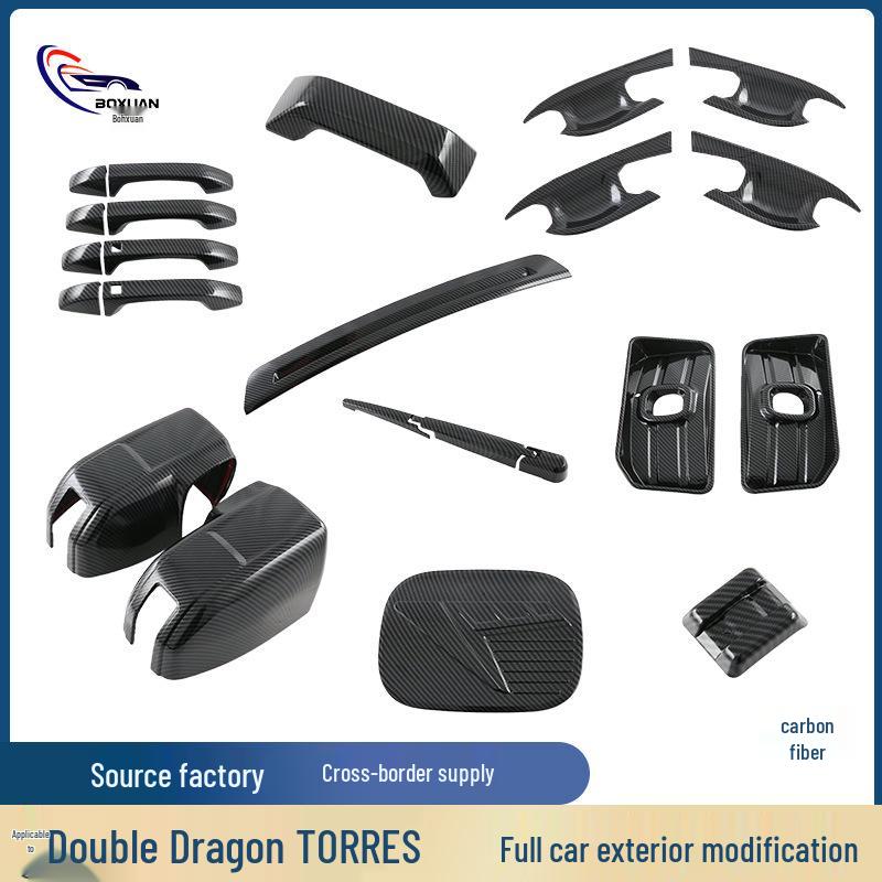 Exterior Mod Kit for SsangYong TORRES: Fuel Tank Cap, Mirror Cover, Fog Light, Door Handles & Bowl Stickers