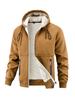 Men's 2025 Lambswool Hooded Jacket - Warm, Thickened, Casual Autumn/Winter Wear with Free Shipping