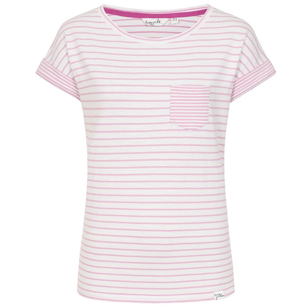 Lazy Jacks Womens/Ladies Striped Rolled Sleeves T-Shirt