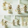 Enamel Chipmunk Teapot Earrings Trendy Pendant Necklace Stylish Woman Accessory