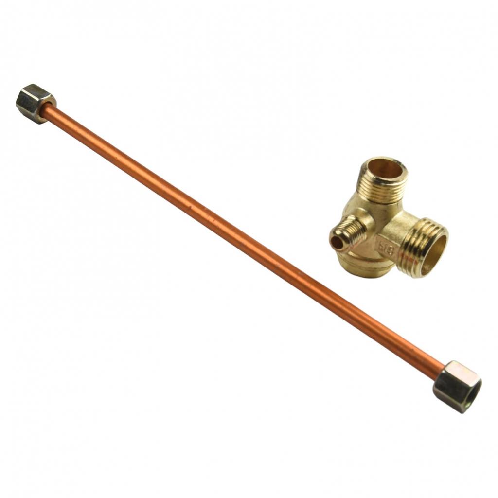 Air Compressor Parts 200mm Exhaust Tube Air Compressor Exhaust Tube With 3-Port