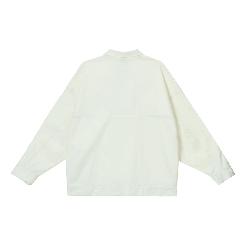 Nike Sportbekleidung SS25 Markenlogo Gewebt Übergroß Bequemes Polo Langarmjacke Damenjacke Segelweiß IB5588-133