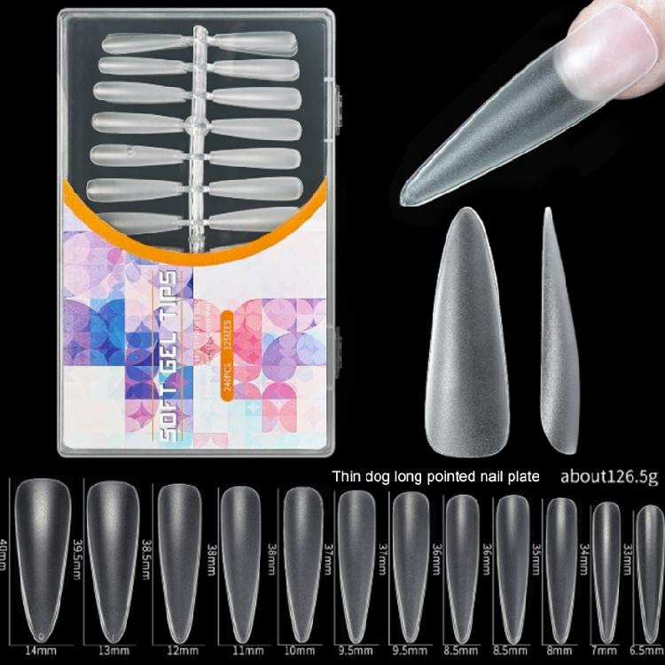 Pre-shaped Full Cover Fake Nail Soft Gel Acrylic Nail Tips Nail Extensions False Nail Almond/Stilettos Press On Nail
