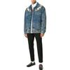 Previous Season Logo Print Denim Jacket with Floral Appliques 519928-XRA75-9462