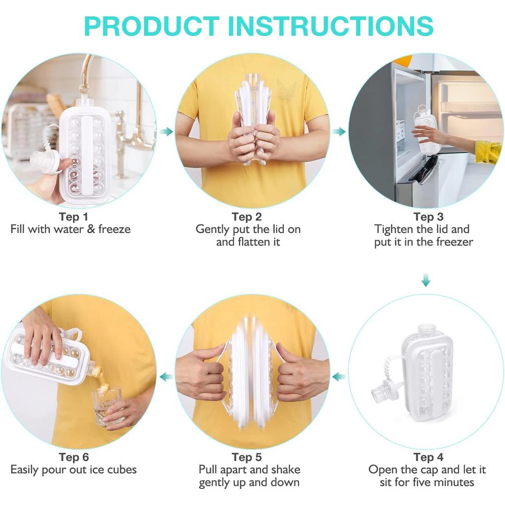 2 In 1 Portable Folding Ice Ball Maker Kettle Ice Hockey Pot Whiskey Cocktail Ice Cube Mold Freezer Making Mold Kitchen Tool