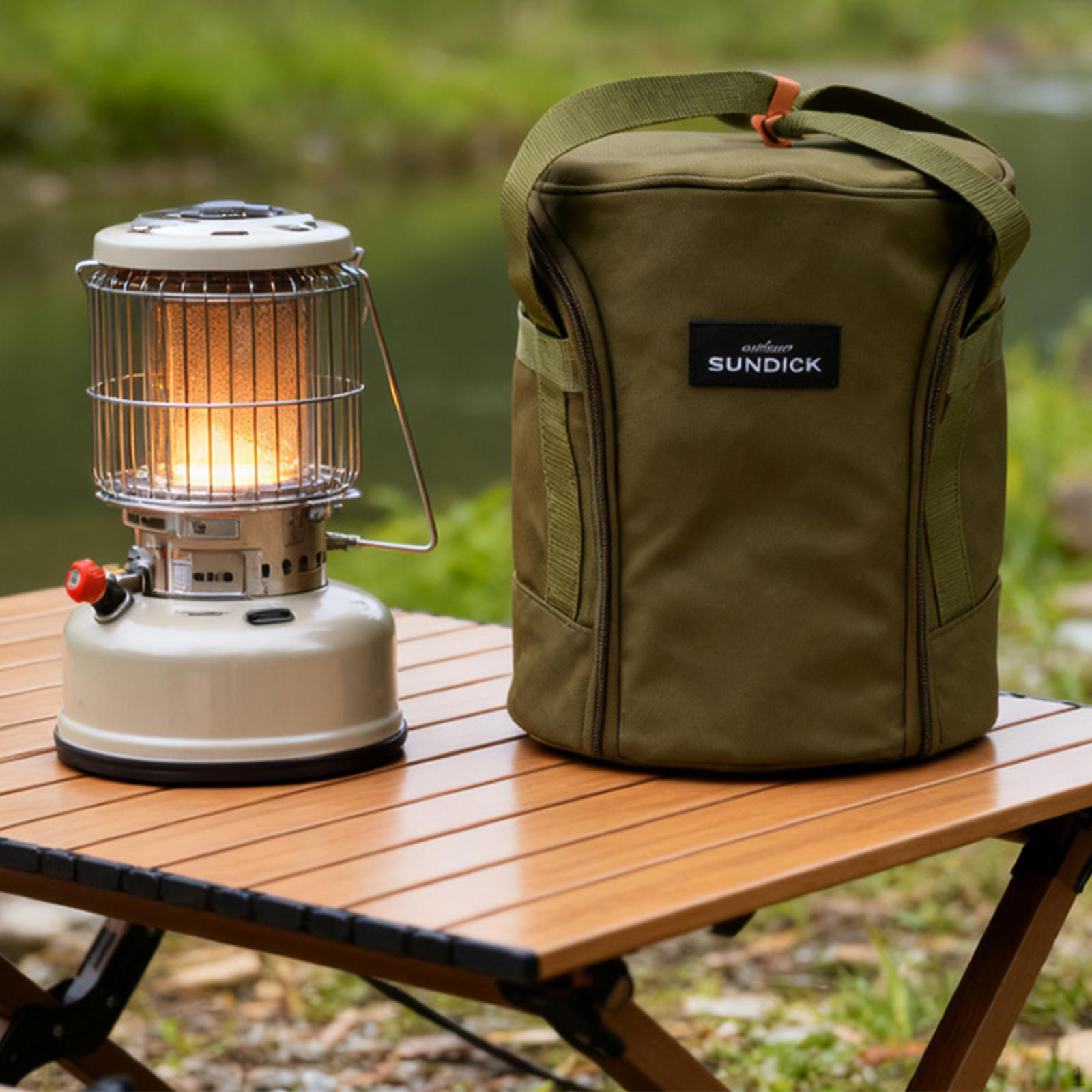 

Camping Tabletop Heater Carrier Carrying Case Miscellaneous Bag Portable Storage Pouch Heating зелений