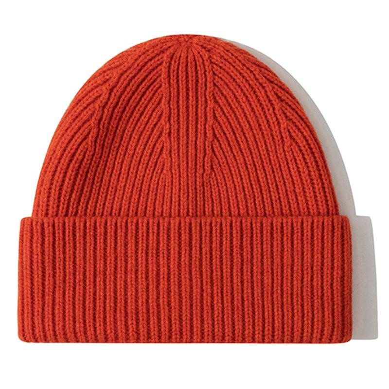 Classic Ribbed Knit Beanie-Unisex 100% Wool Hat for Autumn/Winter Business & Travel One Size Fits Most