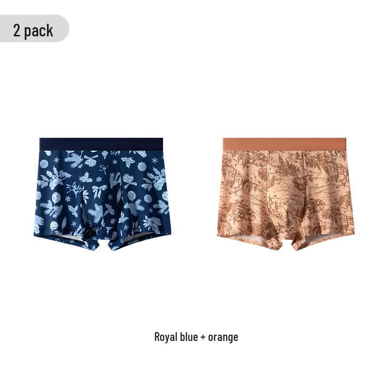 Herren Reine Baumwolle & Maulbeerseide Antibakterielle Boxershorts – Atmungsaktiv, Elastisch, Bequem Neuer Stil