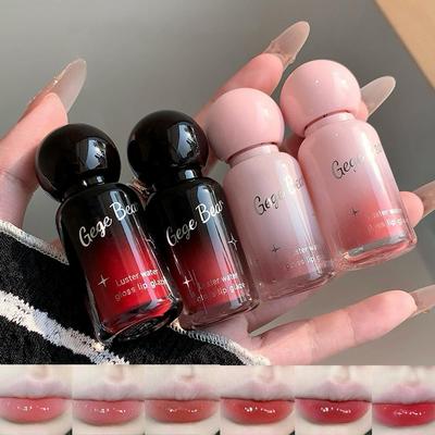 Zrcadlový lesk na rty Barva Black Pink Hydratační Dlouhotrvající barva Zrcadlový lesk na rty Lesk na rty