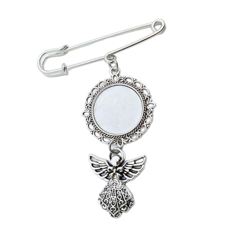 

Heat Transfer Blank Badge Pin Wedding Boutonniere Photo Charm Pin Alloy Lapel Pin Fashion Accessory for Special Occasion