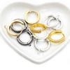 10pcs 15mm with Zircon Gold Silver Color Earring Hooks Leverback Open Loop DIY Earring Clips Clasp Jewelry Making Accessories