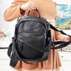 Leather Backpack Women'S Commuter Versatile Backpack Black Fashion Women'S Bag Boutique