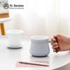 Morandi Grey Ceramic Tea Mug with Separation Design