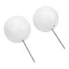2PCS Tee Markers with Steel Spikes White Tee Box Markers for Course Driving Range Practice Facility Outdoor Accessories