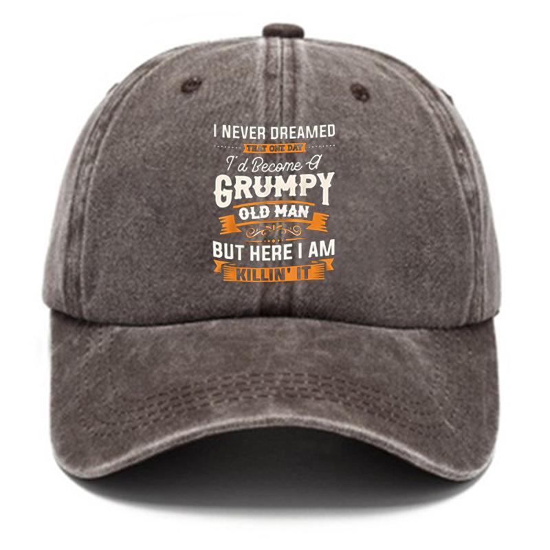 Men's baseball cap with fun printed patterns for daily leisure and outdoor travel equipment, hiking and camping hats