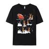 Beagle Christmas Santa Riding Beagle Tshirt Premium Cotton Oversized Men Tee Shirts Luxury Man ONeck Clothes