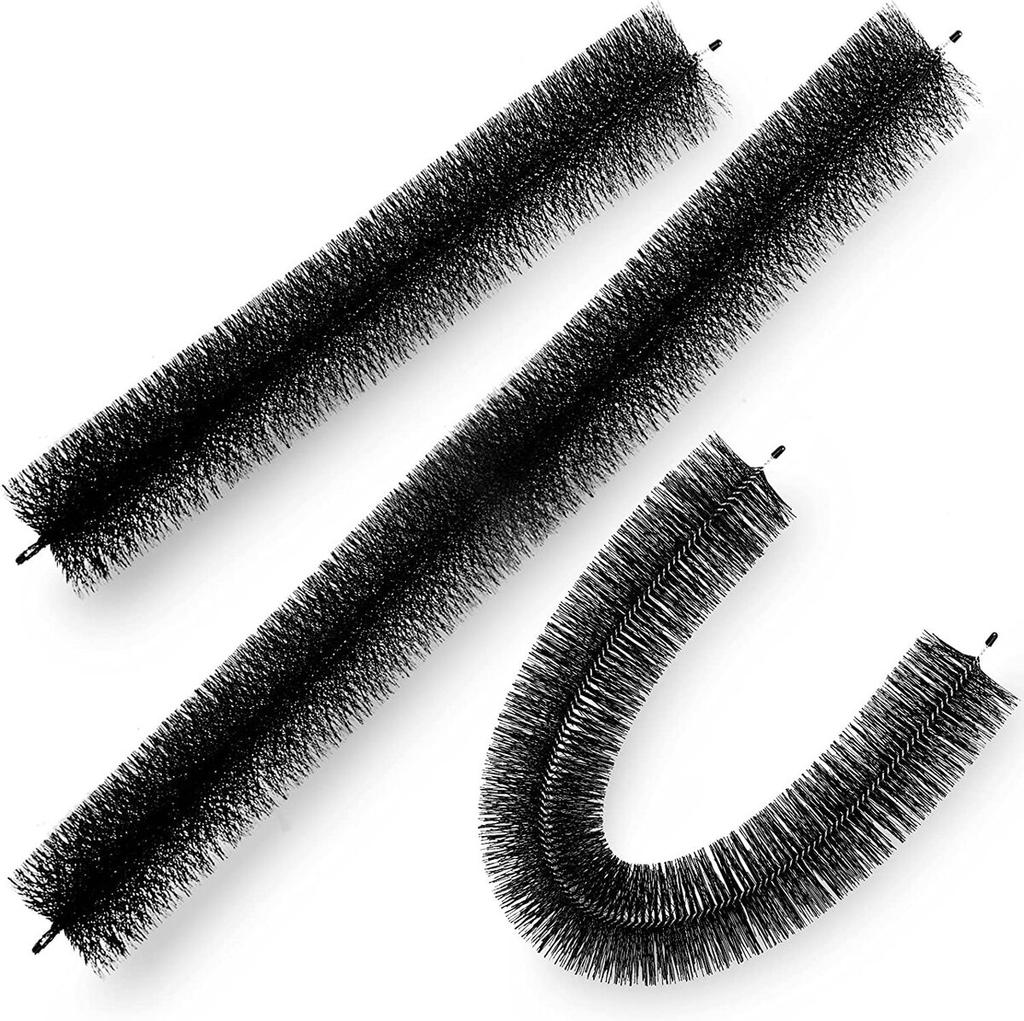 Gutter Guard Brush With 30 FT Length Bristle, 4.33\"(Dia) Gutter Brush Leaf Guard Fit for 5 Inches Gutter, Galvanized Steel Wire Gutter Brush, No