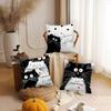 Black And White Lines Cute Cat Pillow Case Office Cushions Suitable For Sofa Car Bedroom Decorative Cushion Cover