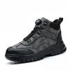 High Top Steel Toe Work Safety Shoes Waterproof Protective Shoes Hiking Work Boots Anti-smash Anti Puncture Indestructible Boots