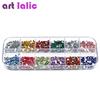 Flatback Nail 3000pcs Colorful Rhinestones Nail Gems Nail Art Decoration Nail Accessories Waterdrop Square Triangle Shape