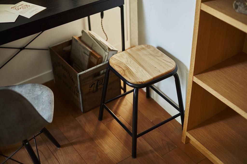 Azumaya-kk Stool, Black, PC-66BK