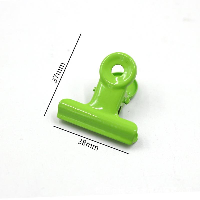 Apple Green Metal Folder Clip 22-90mm - Round Iron Diary & Ticket Holder