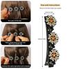4/8 STuks Vrouwen Gevlochten Haarclips, 2025 Nieuwe Sprankelende Kristalsteen Haarclips, Korte Eendenbek Clips, Gevlochten voor Dames en Meisjes Kristalsteen
