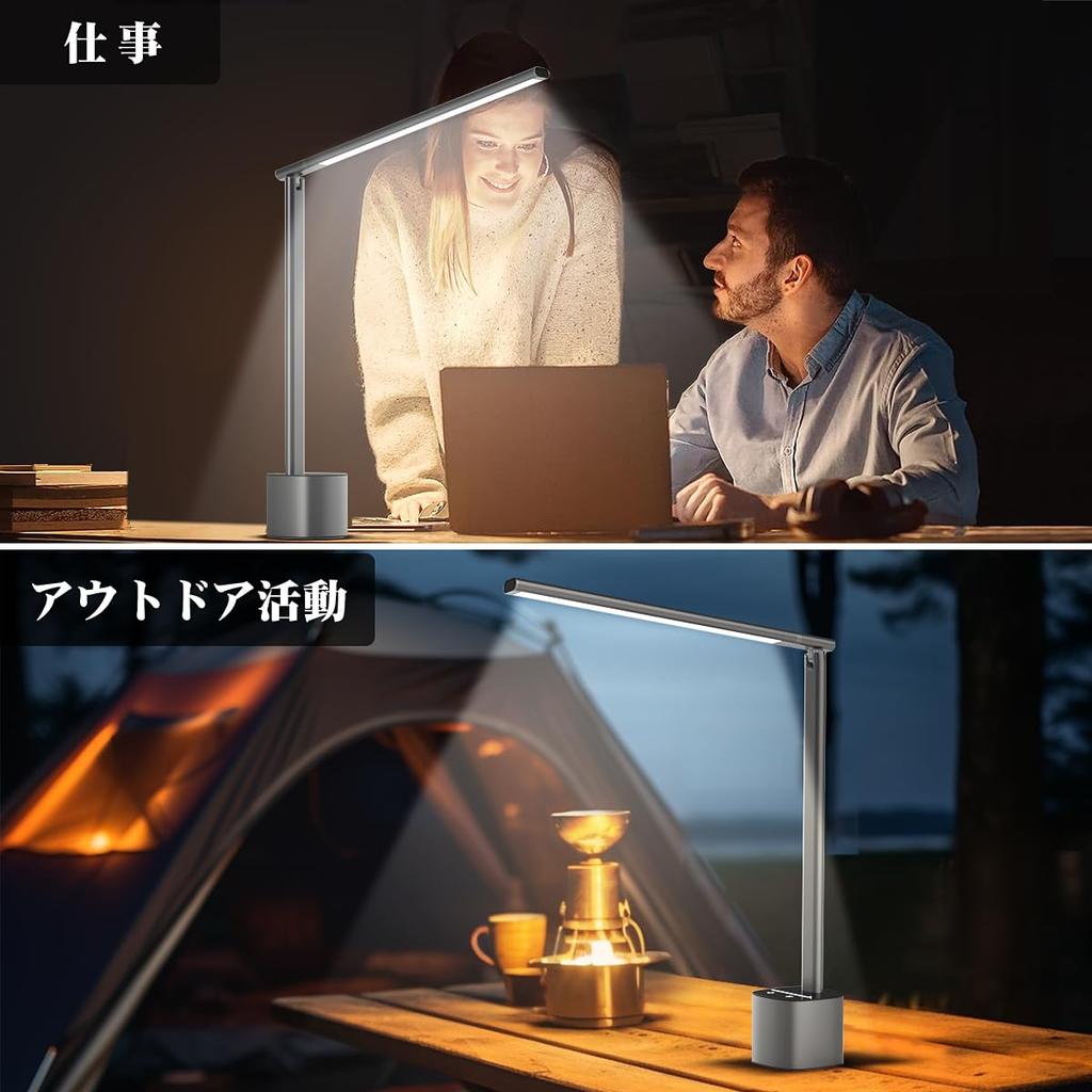 Hapfish 5000mAh Cordless LED Desk Lamp, Stylish Desk Lamp, Desk Lamp, Table Lamp [Rechargeable, Dimmable, Color Adjustable, Eye-Friendly, Rotatable],