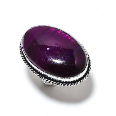 Anello Regalo in Argento Sterling 925 con Pietra di Labradorite Viola Misura 10