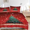 3pc Christmas Tree with Snowflakes Holiday Bedding Set-Festive Decoration for Bedroom,Guest Room,Living Room 1209a