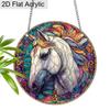 Acrylic Colorful Unicorn Suncatcher Stained Glass Effect Window Hanging Ornament Unicorn Lover Gifts