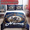 3pcs Duvet Cover Set (1*Duvet Cover + 2*Pillowcase, Without Core), Custom Name Chelsea Football Club Pattern Bedding Set, Home Bedroom Decor Gift