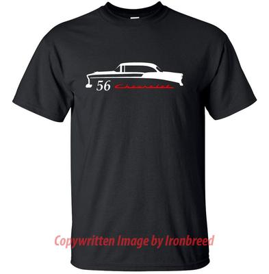 1956 56 Chevy HARDTOP Bel Air 150 210 T-Shirt Κλασικό Αυτοκίνητο Έμβλημα Πλαϊνά Μουλντίνγκ