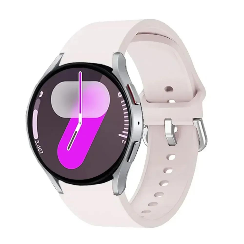 20mm Silicone Strap For Samsung Galaxy Watch 7/6/5/4 44mm 40mm Watchband For Galaxy Watch 6 4 Classic 43mm/47mm 42mm/46mm Band