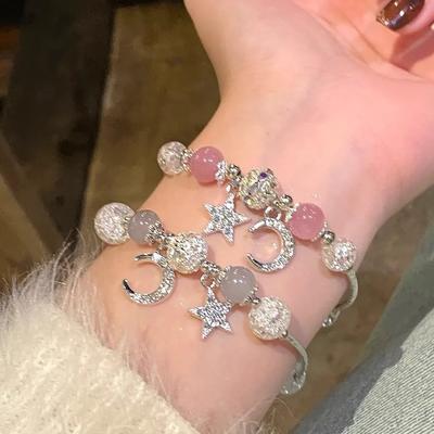 Berry Crystal Beaded Bracelet, Girls Bracelet, Bracelet, Niche Hand Rope, Exquisite Fringed Jewelry.