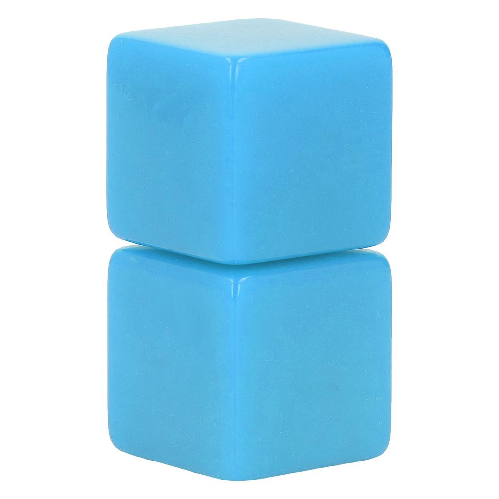 6Pcs Blank Dice Set Right Angle Plastic Hexahedral Cubes Classroom Board Game DIY Math Counting Teaching Party Favor