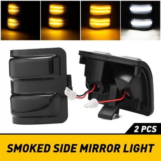 

2X LED Switchback WhiteAmber Flowing Side Mirror Lights For 08-16 Ford F250 EOA