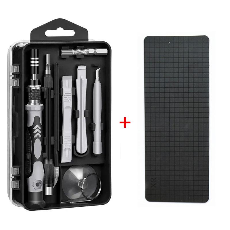 

Набор прецизионных отверток 116 в 1, магнитные биты Torx Hex, профессиональный набор инструментов для ремонта ПК, iPhone, часов, камер чёрный