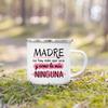 Best Mom & Dad In The Word Spanish Printed Mug Creative Coffee Cups Camping Enamel Cup Festive Birthday Gifts for Mother Father