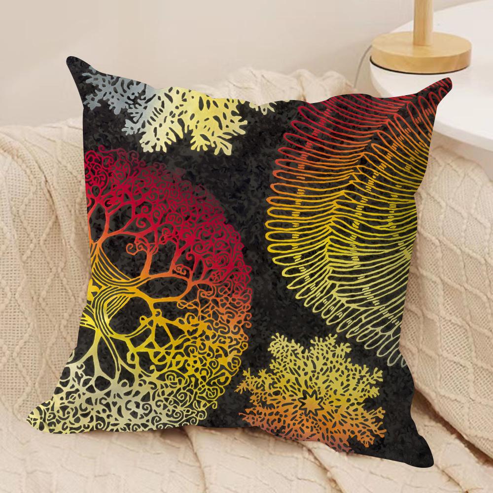 EnglandAbstract Art Figure Cushion Cover Silky Short Plush Double-Sided Printed Pillow Case for Sofa All Seasons Home Decor Gift