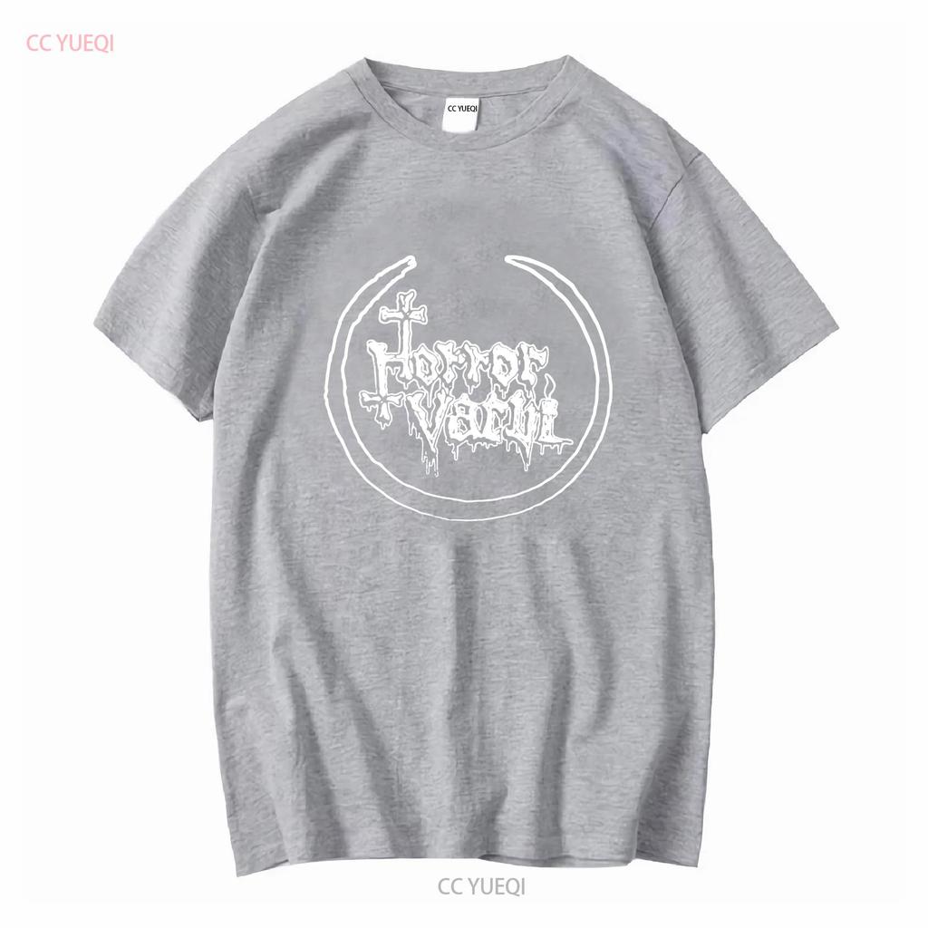 Tričko Horror Vacui Deathrock Goth Post Punk dlouhý nebo krátký rukáv vintage prané unisex strečové módní stylové měkké ležérní