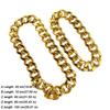 Kjede Gullbelagt Genserkjede Punk Tykt Kjede Halskjede Motesmykker Menn Overdrevet Halskjede
