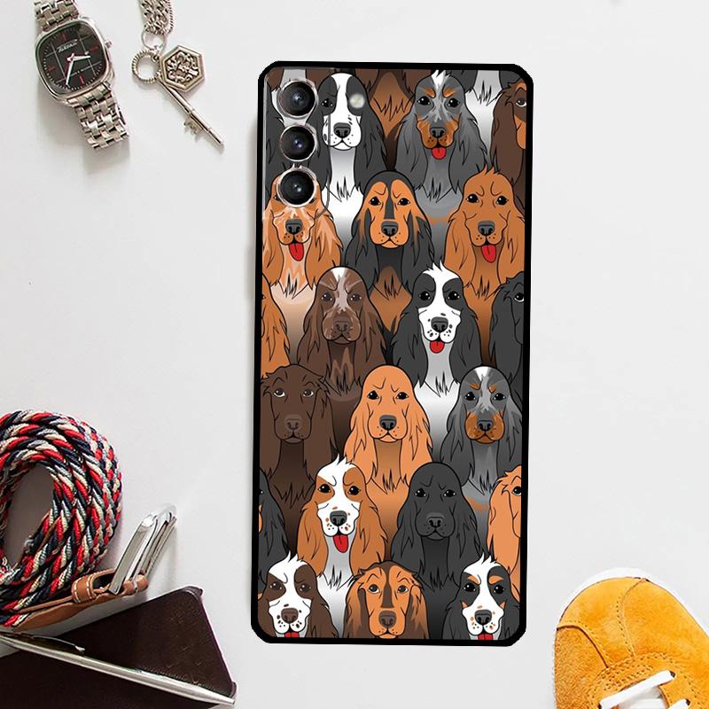 English Cocker Spaniel Dog Case For Samsung Galaxy S25 Ultra S21 S22 S23 S24 Ultra S9 S10 S20 Plus S25 FE Cover Coque