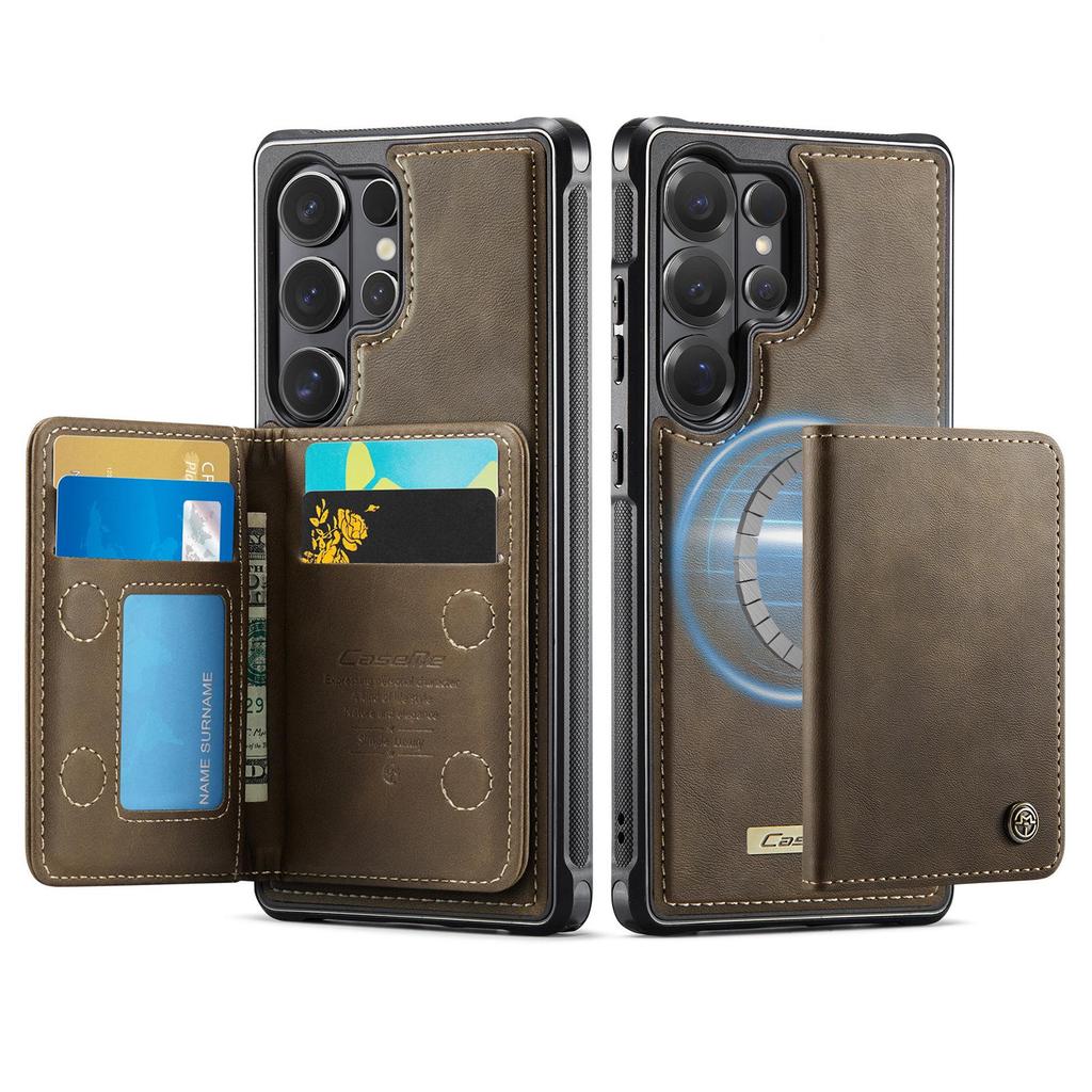 Samsung S26 Ultra Phone Case with Card Holder & Wireless Charging Stand