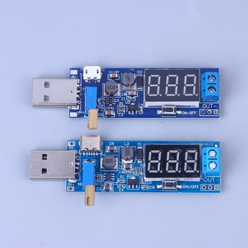 1Pc USB Step UP / Down Power Supply Module Boost Converter DC-DC 5V To DC1.2V-24V Adjustable Output