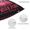 In October We Wear Pink Witch Breast Cancer Awareness Square Pillowcases Room Cushion Cover Cool Home Decoration Pillowcase